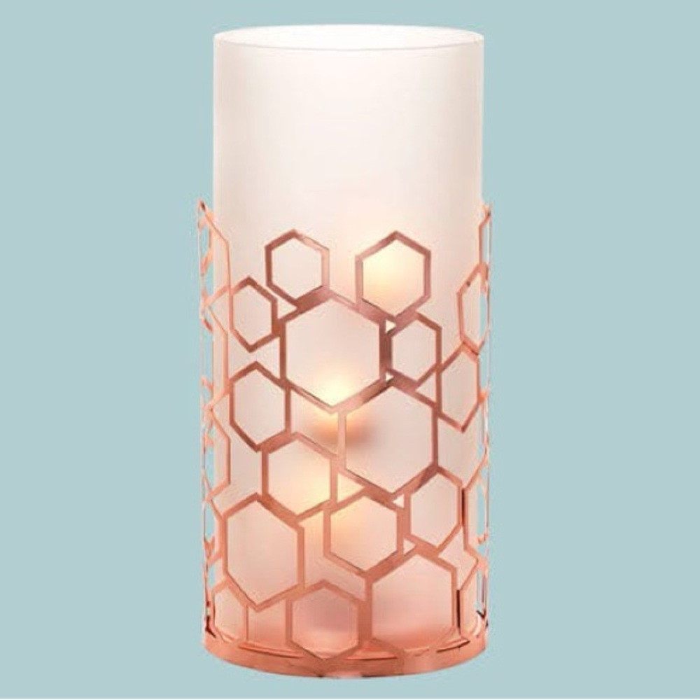 PartyLite| Frosted Honeycomb Hurricane